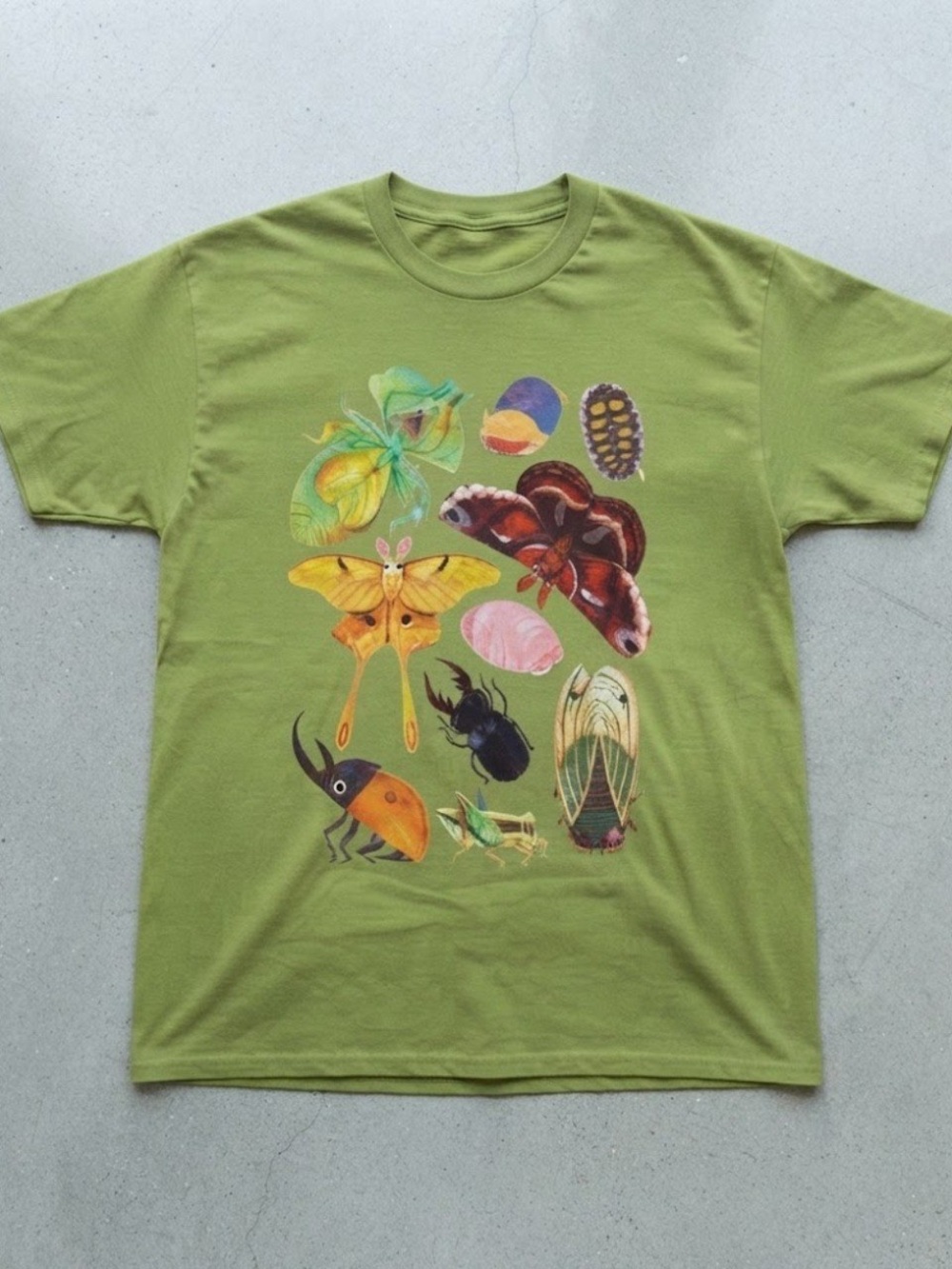 NK The Divide Inspired Insect Graphic Green Gildan T-shirt